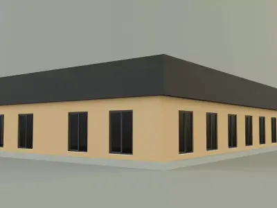 cafe building 3D model buy