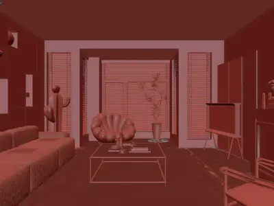 Stockholm Interior scene 3D model