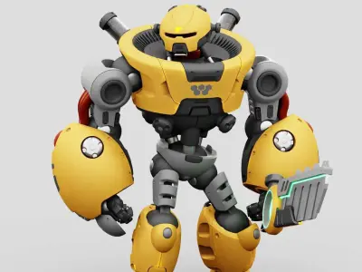BATTLE DROID OMNIUS  RIGGED 3D model