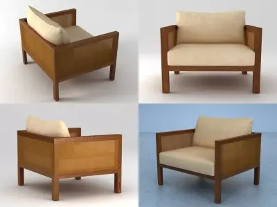 Cosme Velho Armchair 3D model