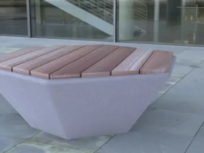 street chair Low-poly 3D model