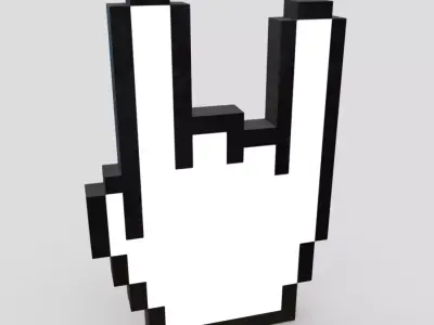 Cursor Hand 5 Low-poly 3D model