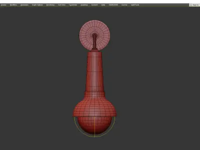 CAPPED CONCRETE SCONCE Low-poly 3D model