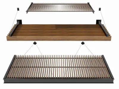 Steel canopy 3D model