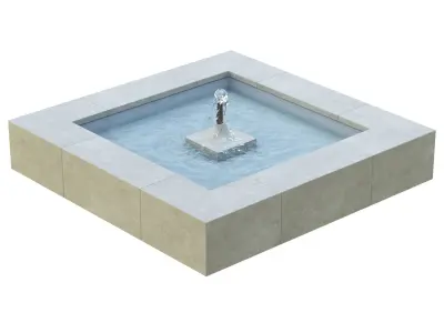 Concourse Fountain 3D model