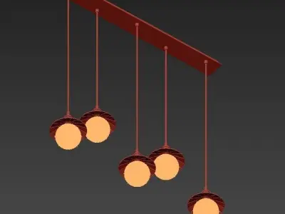 Loft Cone Pendant Reflector 5 Line 3D model
