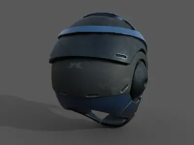 Helmet scifi ver 19 Low-poly 3D model