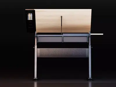 Adjustable Drafting Table 3D model