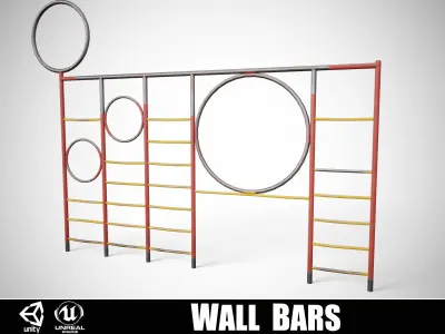 Collection of 15 Painted Playground Items 3D Model Pack