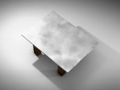 Square Marble Table Free 3D model
