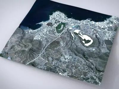 Cityscape Los Cristianos Spain 3D model