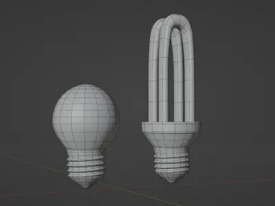 lamp LED Low-poly 3D model