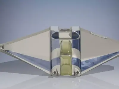 Sci-Fi spaceship Low-poly 3D model get