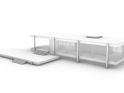 Farnsworth House 3d Architectural Model 3D model
