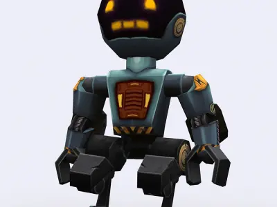 3DRT - Chibii-robot-10 Low-poly 3D model