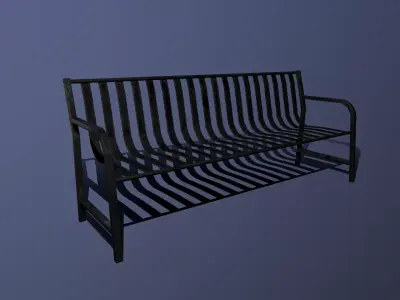 Park Bench Low-poly 3D model