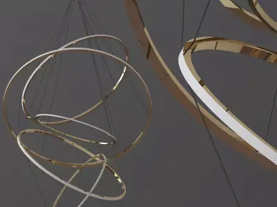 Chandelier circle hanging 3D model