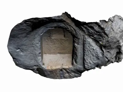 Cavity Rock Low-poly 3D model