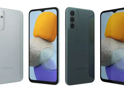 Samsung Galaxy M23 Deep Green And Light Blue High Poly 3D model