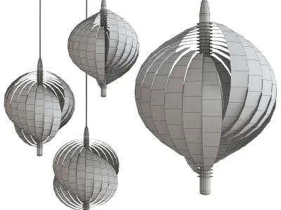 Lyfa pendant lamp via Goodmoods 3d model Low-poly 3D model