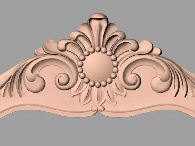 Door design 3D relief model STL format file for CNC carving E663 3D model