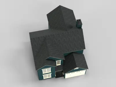British House Design 07T3  Low-poly 3D model