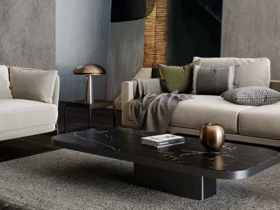 Interior scene living room 09 3D model