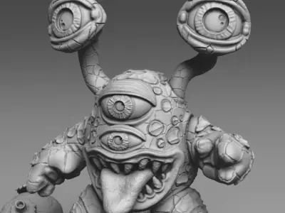 Alien Stone Gremlin 3D print model