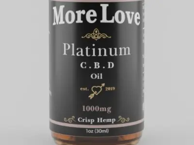 Tincture Bottle Mock Up With Studio Lighting  Just add Label 3D model