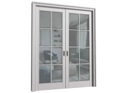 French  Sliding Doors classic style 3D model