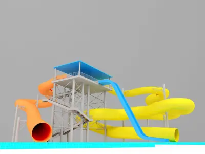 Waterpark Slide 1 3D model