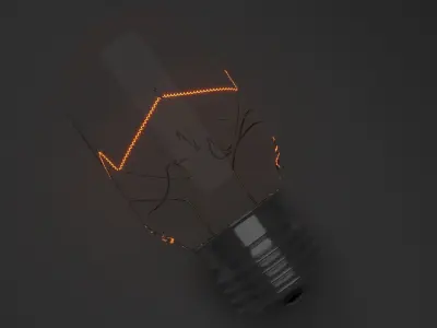Illuminated Microwave Lamp 3D model