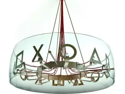 Hanging Glass Lamp 3D model