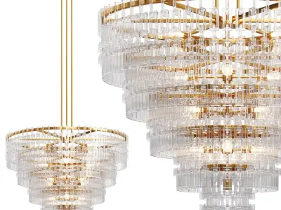 Marignan Round Chandelier by Lalume 3D model