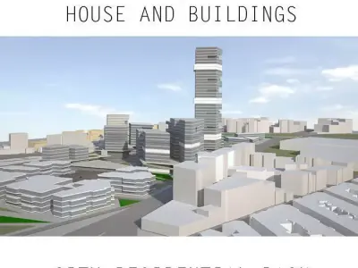 Low Poly City Urban Area - Metropolitan Cityscape Landscape Low-poly 3D model