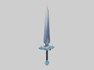 Crystal Edge Sword 1 Low-poly 3D model