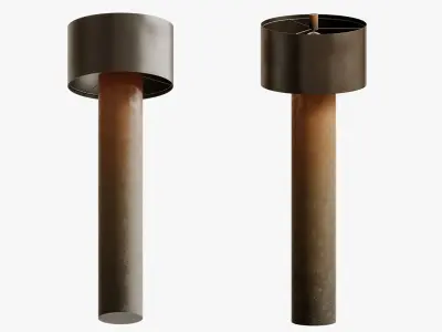 Global Views Tortoise Drum Floor Lamp 3D model