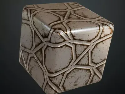 Silver Var Metal Plate PBR Seamless Texture