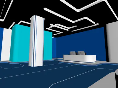 Exhibition Interior and Display Structure 3D Model 3D model