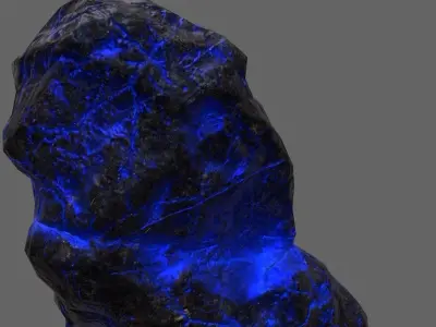 Glowing Rock Low-poly 3D model