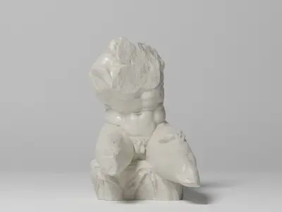 Belvedere Torso Sculpture VR AR Mobile-ready Game-ready Low-poly 3D model