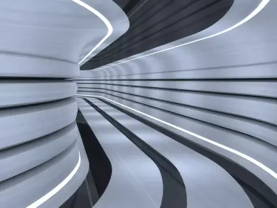 Sci Fi Highway Tunnel 3D model