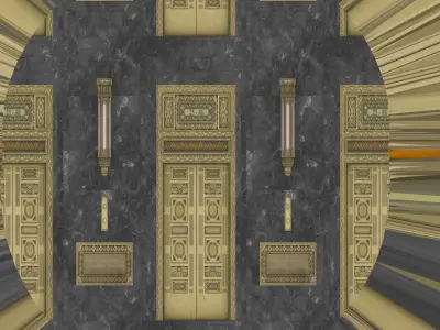 Ancient Babylonian Golden City kit bash 2 3D model