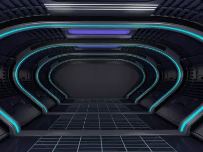 Sci Fi Corridor Interior 3D model order