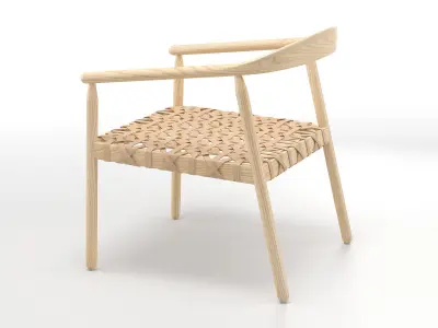 Fay Lounge Chair and Ottoman 3D model