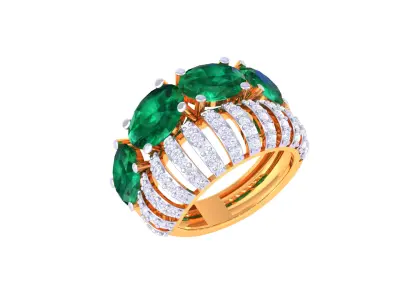 Women Ring  Render 3dm STL OBJ FBX Details 3D print model 303