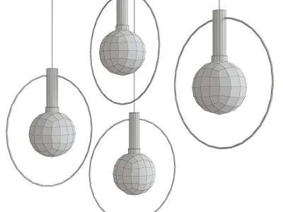 Aura radial cluster Ladiesand gentlemen3d model Low-poly 3D model