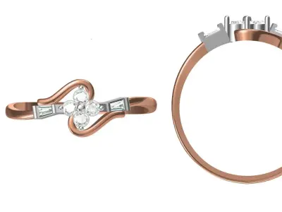 Light Weight Wedding Engagement Women Ring STL JCD Details 3D print model