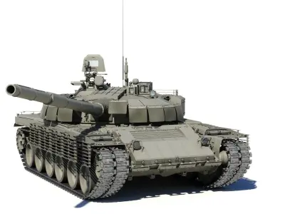 T-80BVM Army Modernization military tank 3D model