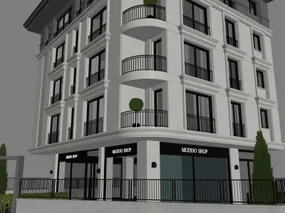 3D Apartment Model Classic Modern Low-poly 3D model